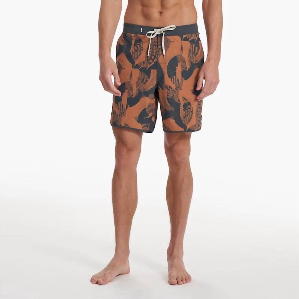 Vuori Men's Cruise 7'' Board Shorts Palo Santo Deco Swim Surf Size 32